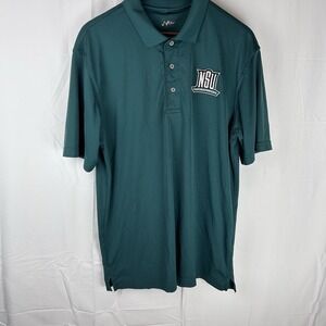 Northeastern‎ State Riverhawks Oxford Men's Size Large Polo Logo NSU *Flaw